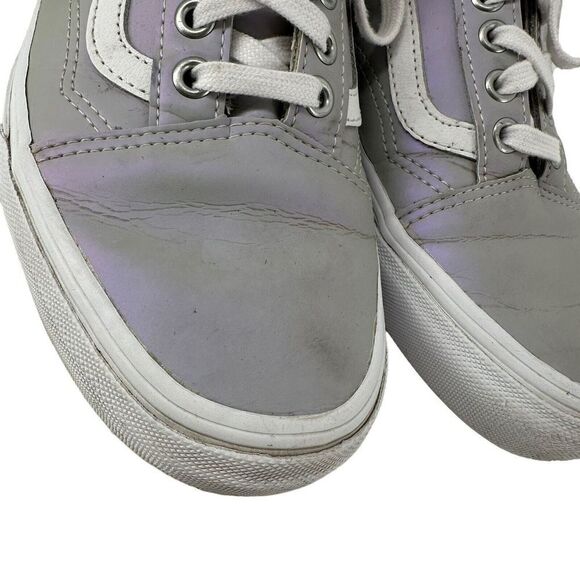 VANS Old Skool Sneakers Iridescent Low Top Womens Size 8.5 Purple Gray Lace Up - Picture 3 of 10